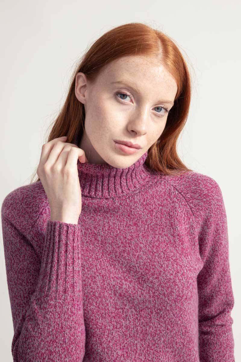 Rifò SUSANNA Maglia Collo Alto Donna Cashmere Rigenerato 2025
