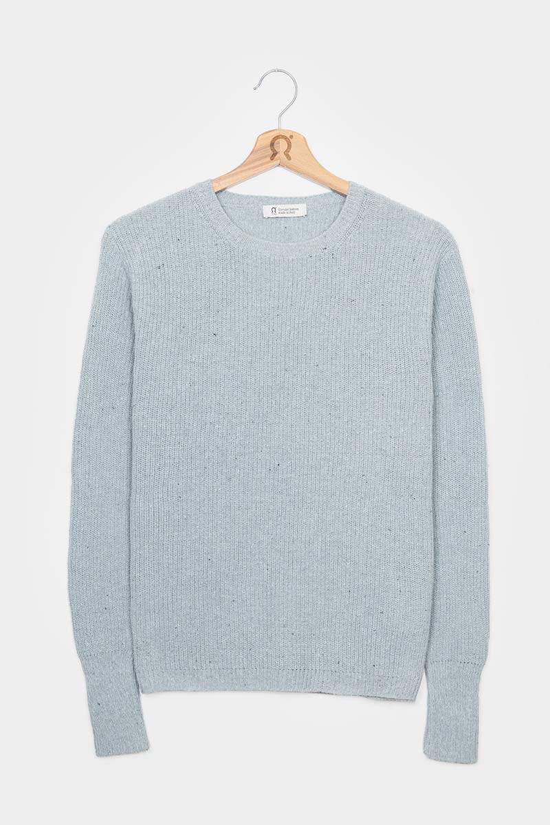 Rifò RACHELE Maglia Girocollo Donna Cotone Jeans Rigenerato Affare Del Giorno