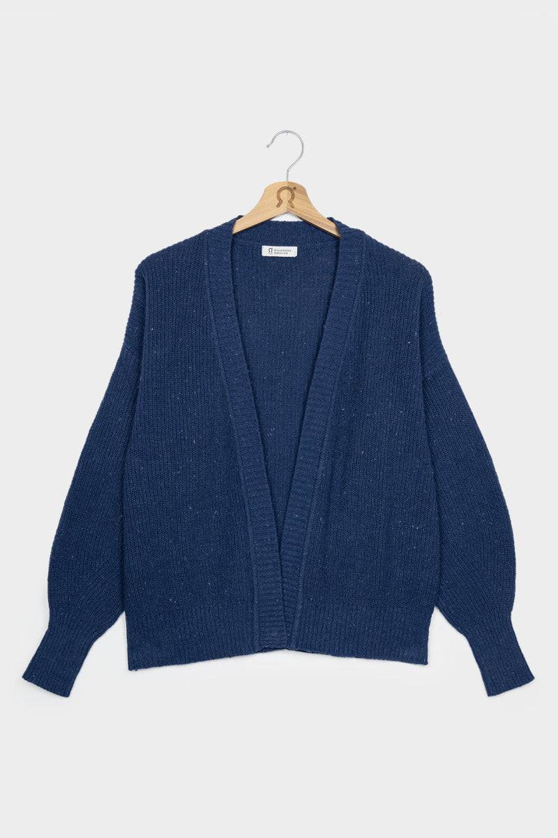Rifò CARA Cardigan Donna Cotone Jeans Rigenerato Presa
