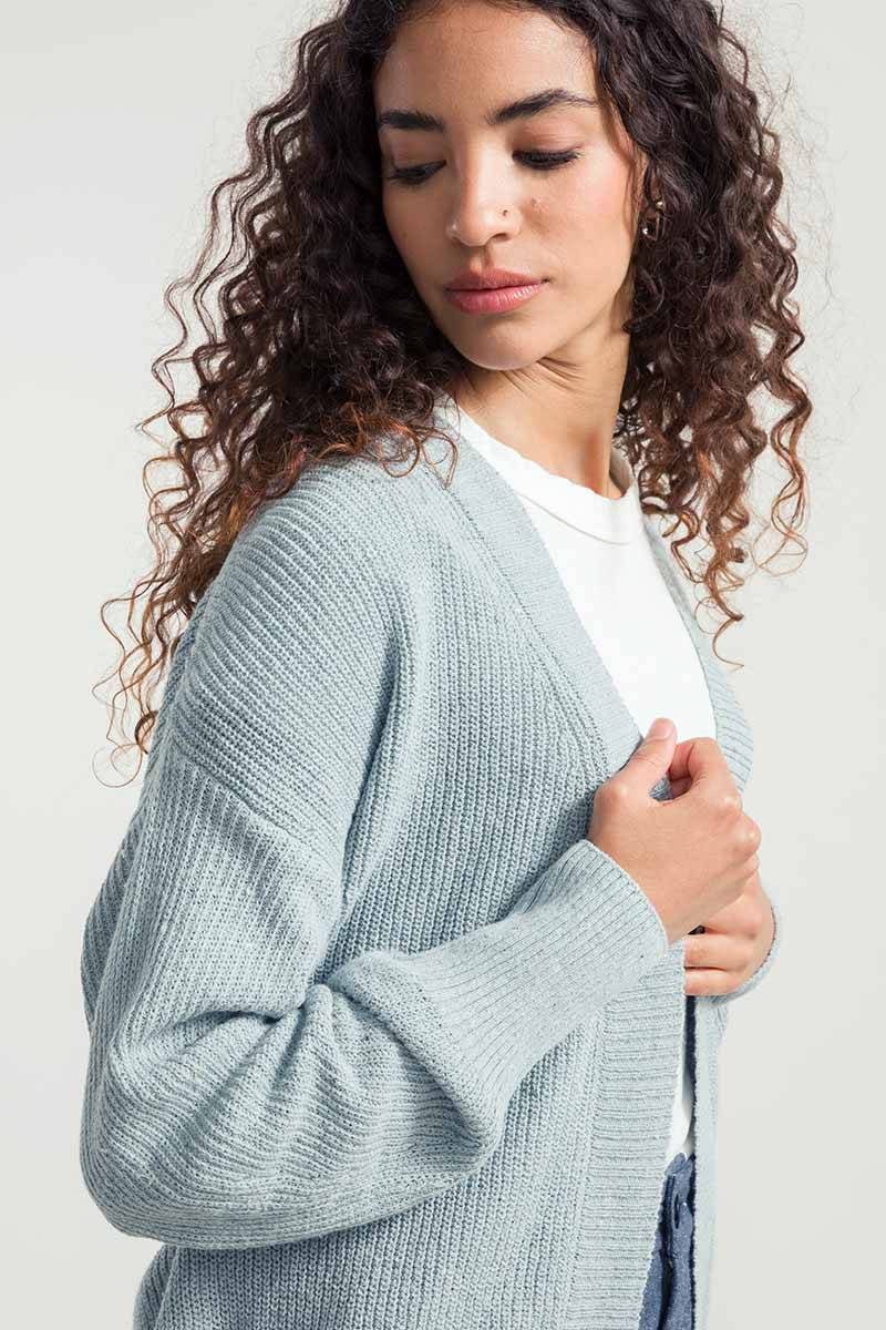 Rifò CARA Cardigan Donna Cotone Jeans Rigenerato Sconto