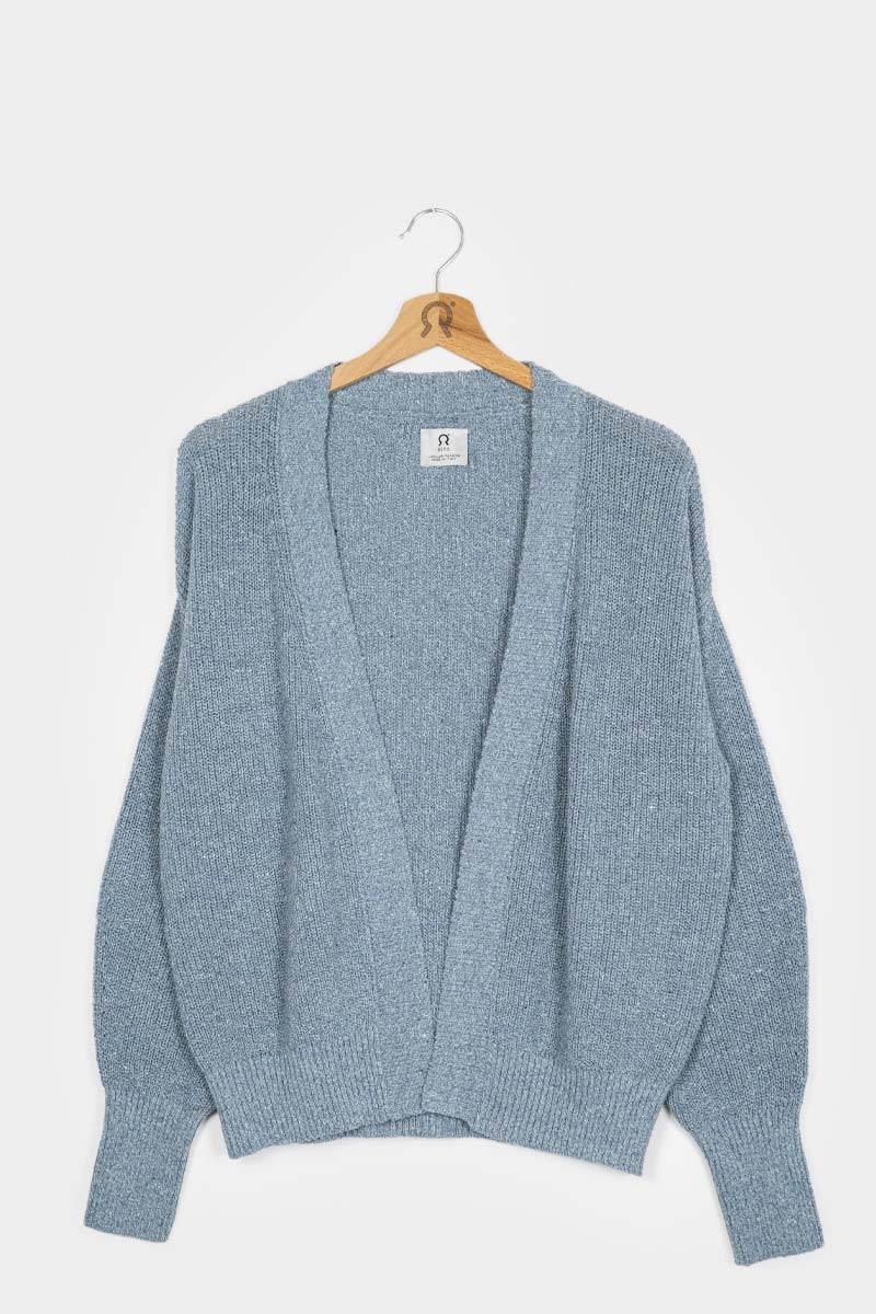 Rifò CARA Cardigan Donna Cotone Jeans Rigenerato Nuovo
