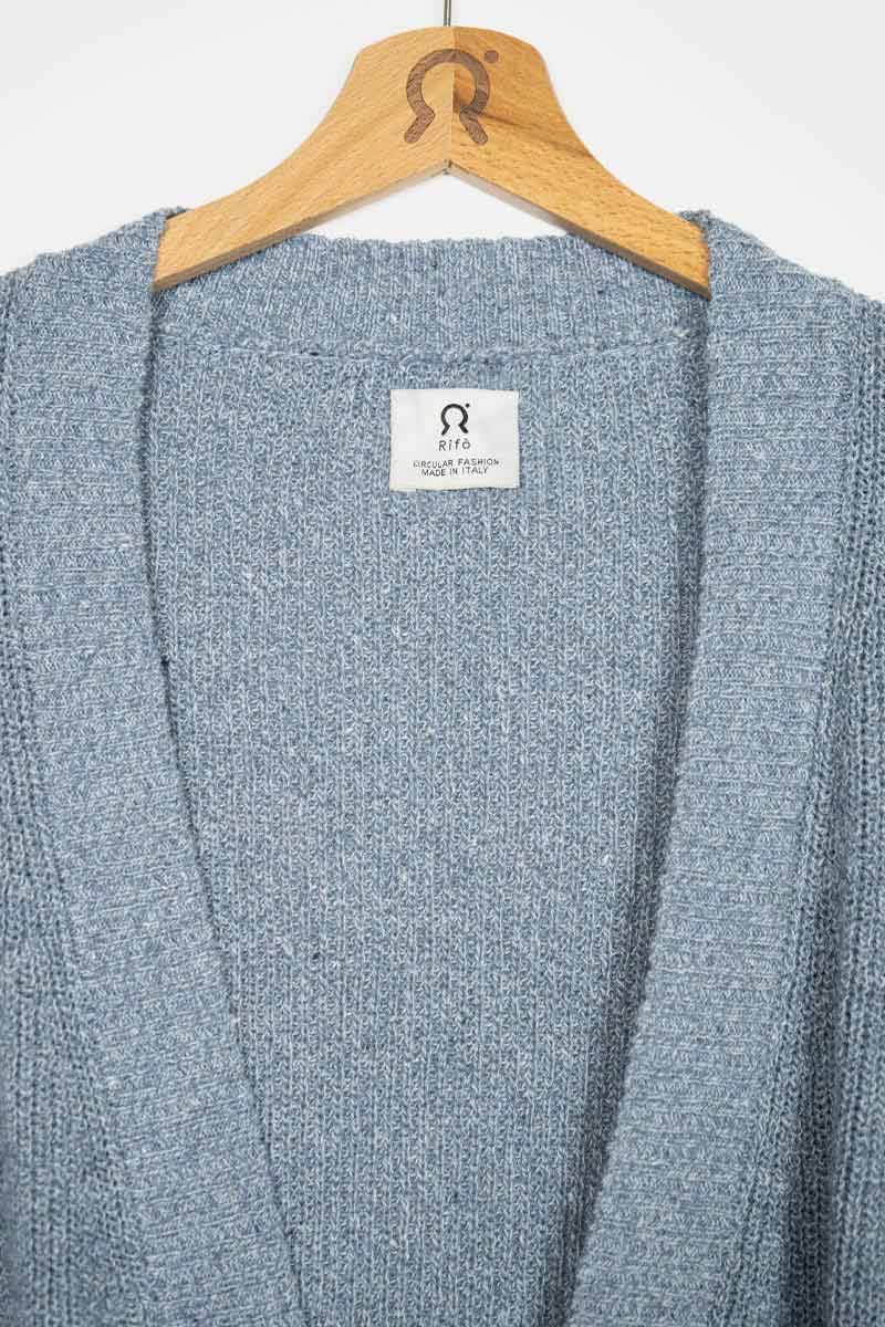 Rifò CARA Cardigan Donna Cotone Jeans Rigenerato Nuovo