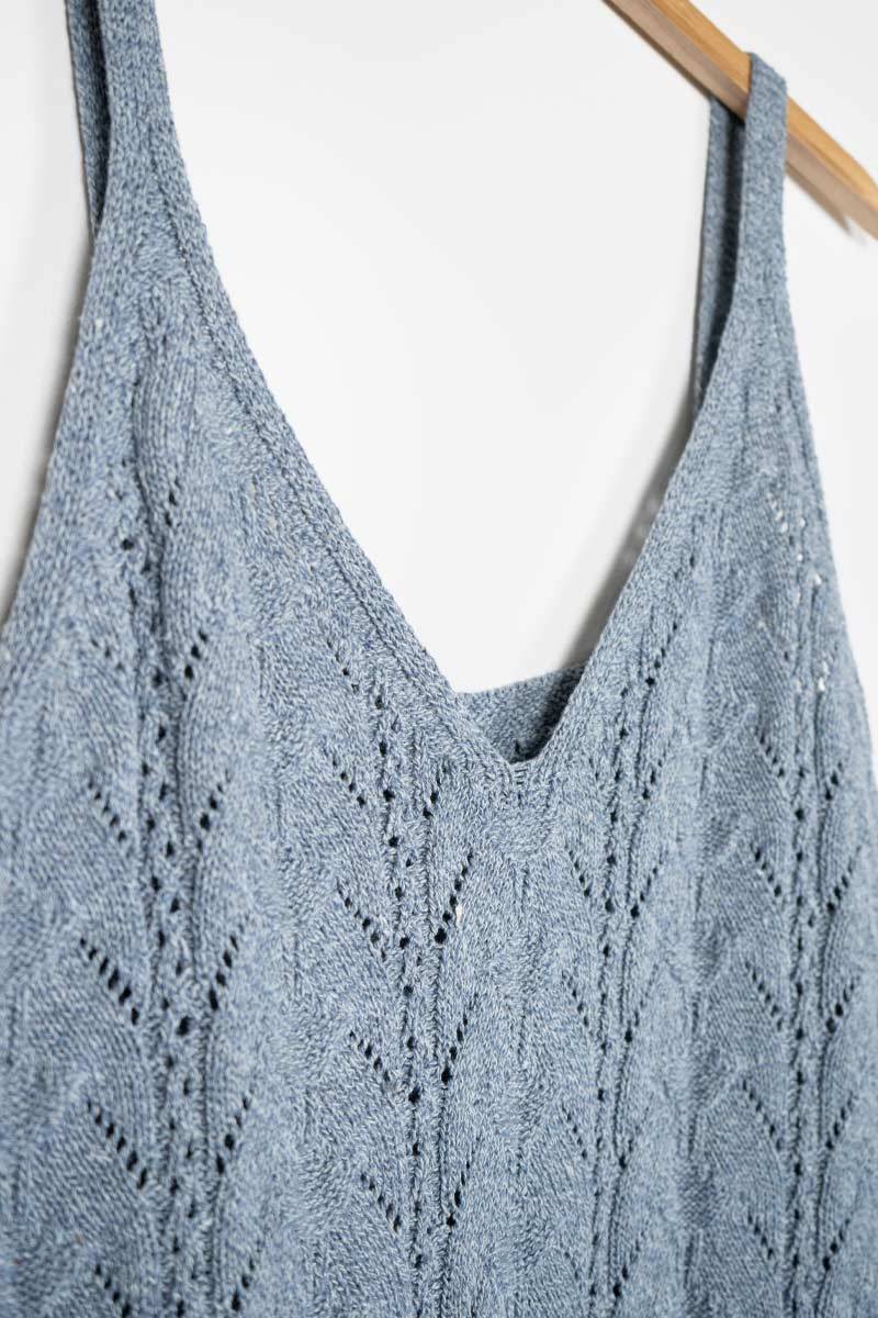 Rifò LOLA Abito in Maglia Cotone Jeans Rigenerato Offerte