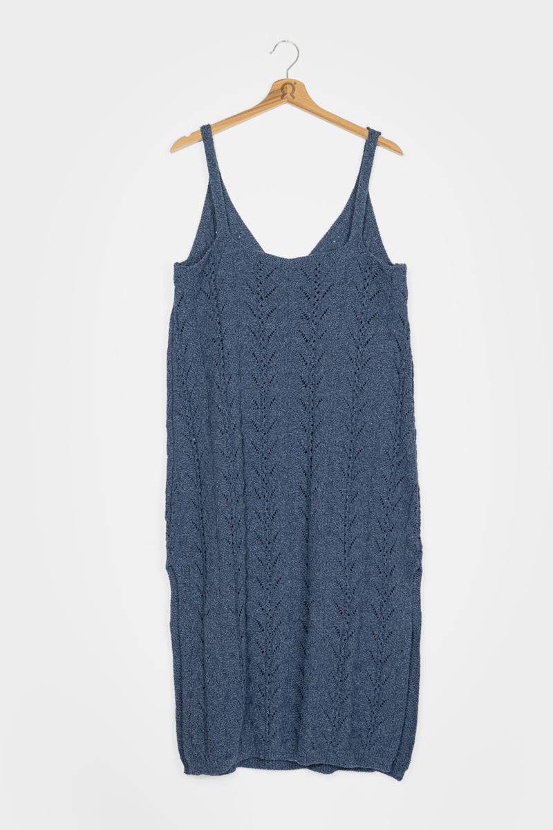 Rifò LOLA Abito in Maglia Cotone Jeans Rigenerato Hotsell