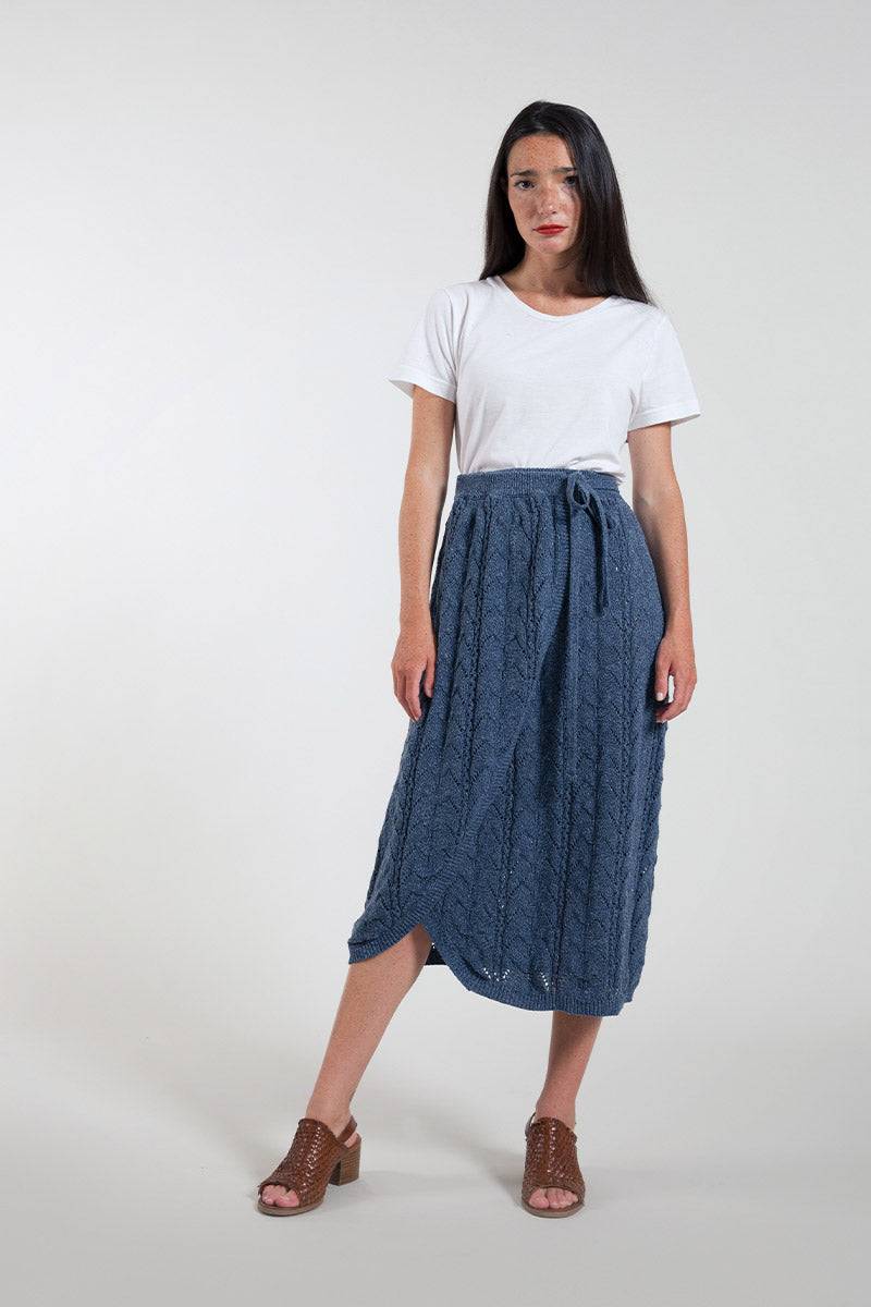 Rifò LAUREN Gonna Donna Cotone Jeans Rigenerato Vendita Calda