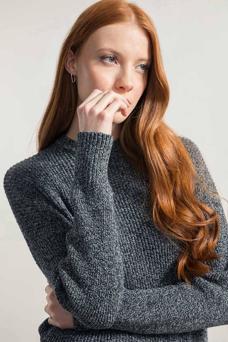 Rifò DARIA Maglia Donna Cotone Jeans Rigenerato I Più Venduti