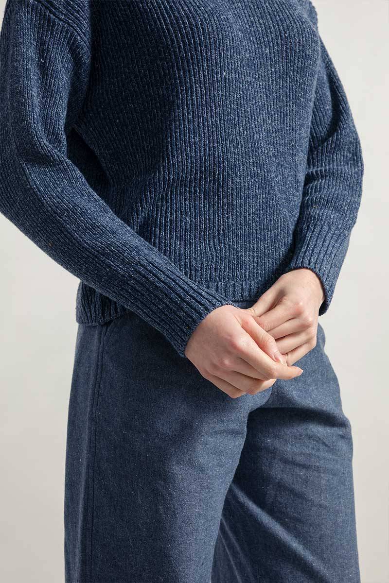 Rifò DARIA Maglia Donna Cotone Jeans Rigenerato Vendite Flash