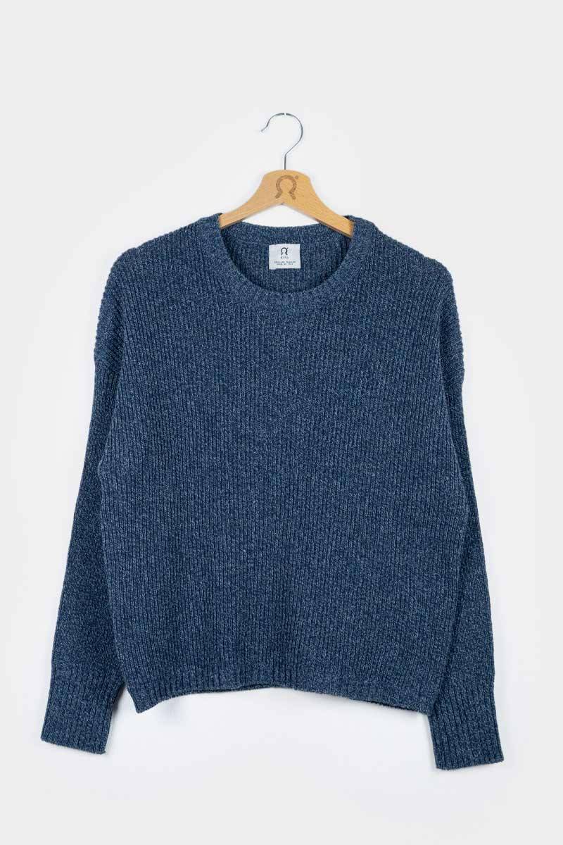 Rifò DARIA Maglia Donna Cotone Jeans Rigenerato Vendite Flash