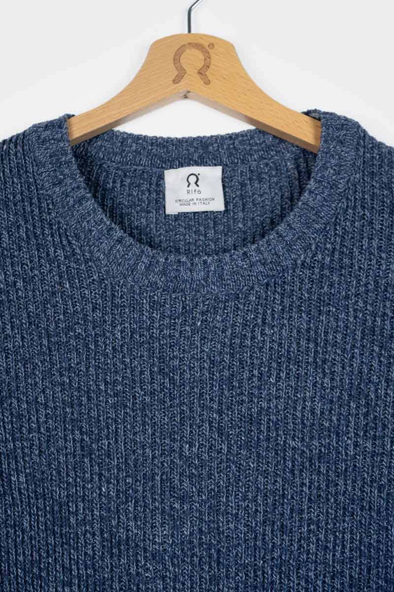 Rifò DARIA Maglia Donna Cotone Jeans Rigenerato Vendite Flash