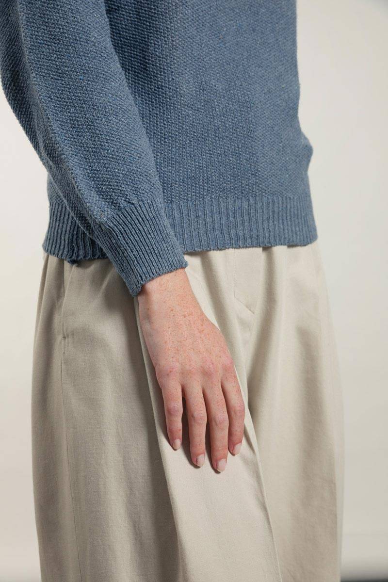 Rifò GRAZIA Maglia Donna Cotone Jeans rigenerato Nuova