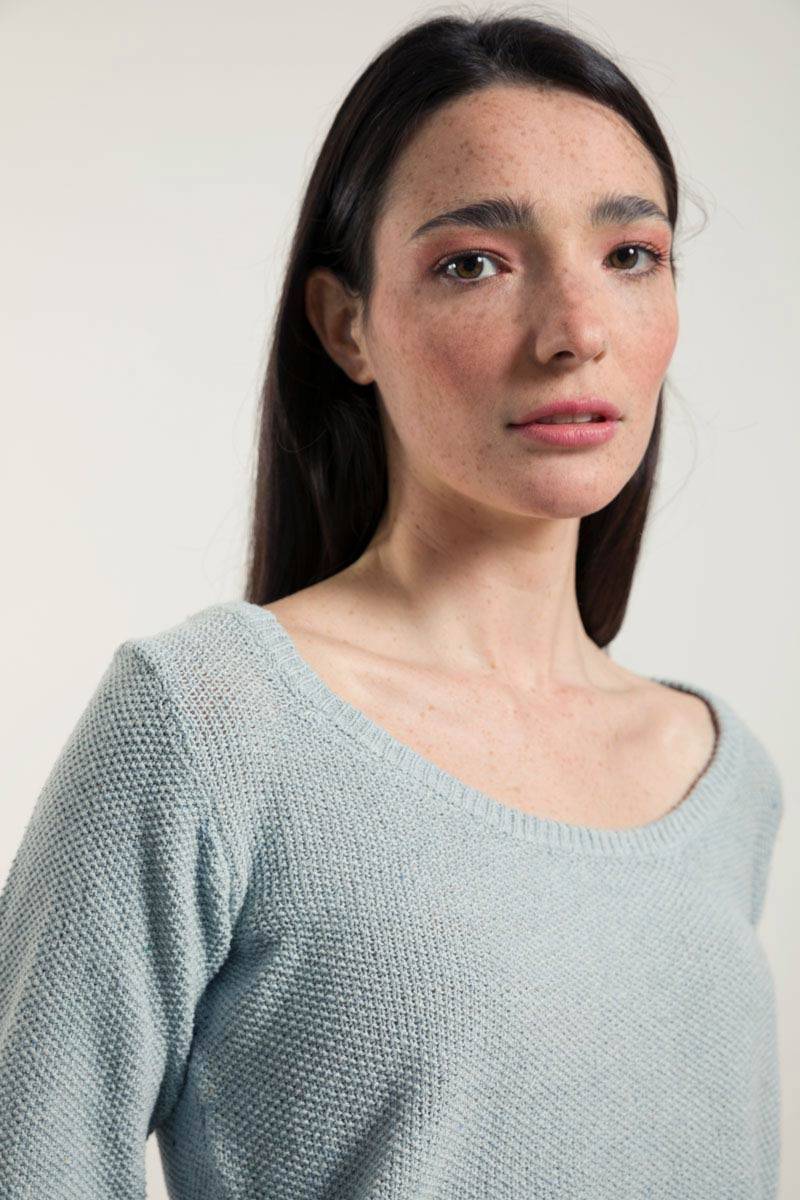 Rifò GRAZIA Maglia Donna Cotone Jeans rigenerato Moda