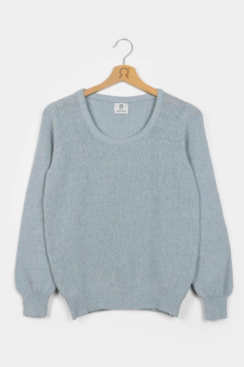 Rifò GRAZIA Maglia Donna Cotone Jeans rigenerato Moda