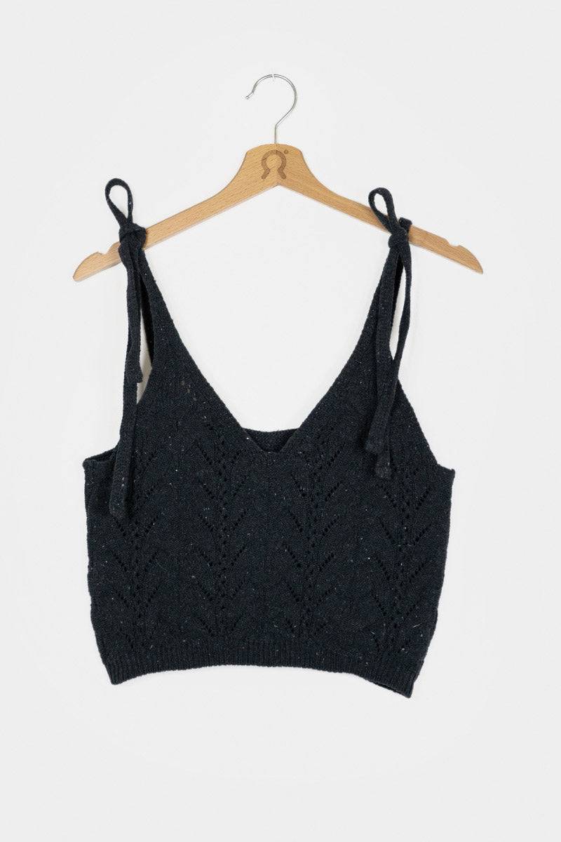 Rifò RENÉ Top Donna Cotone Jeans Rigenerato Italy