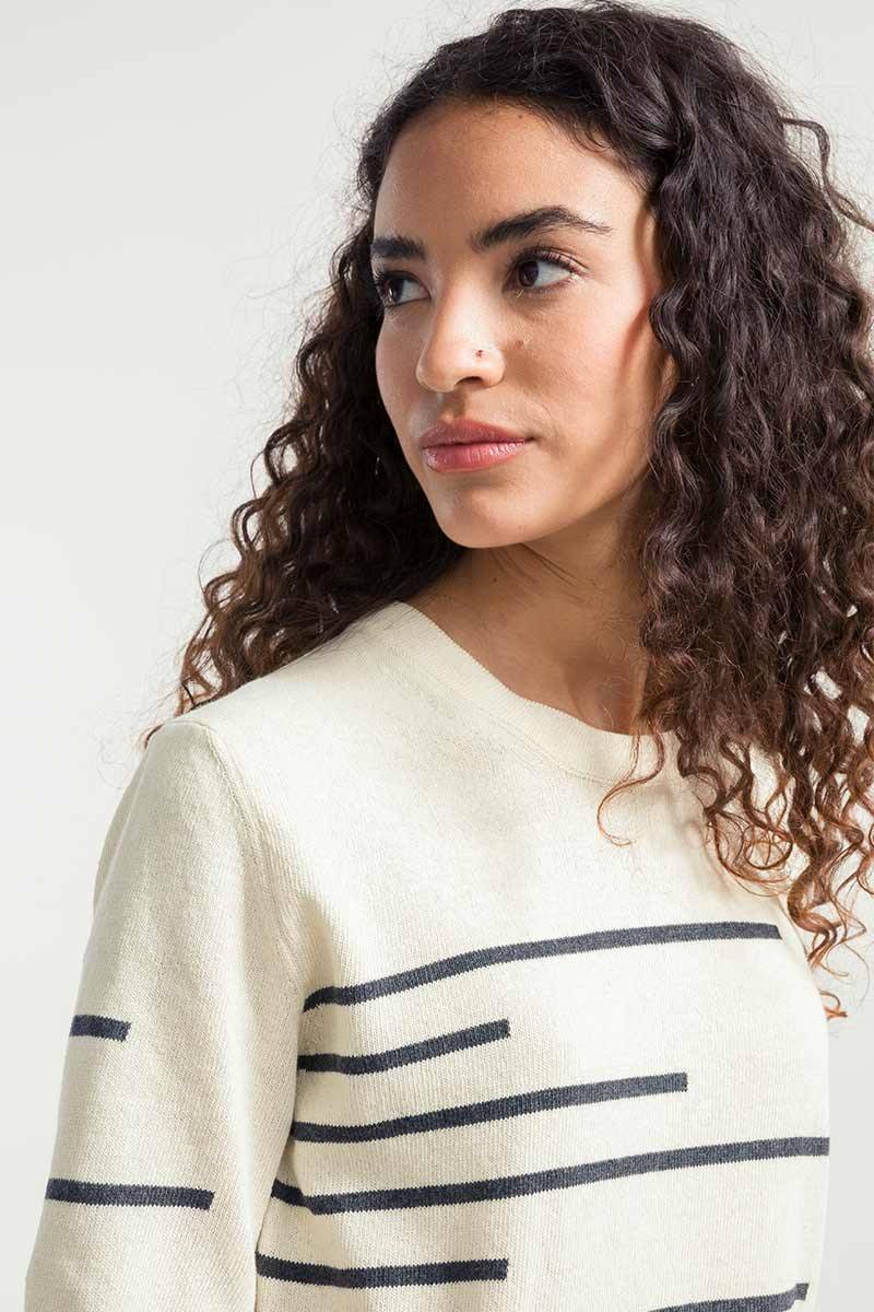 Rifò CLIO Maglia Donna Righe Cotone Rigenerato 2025