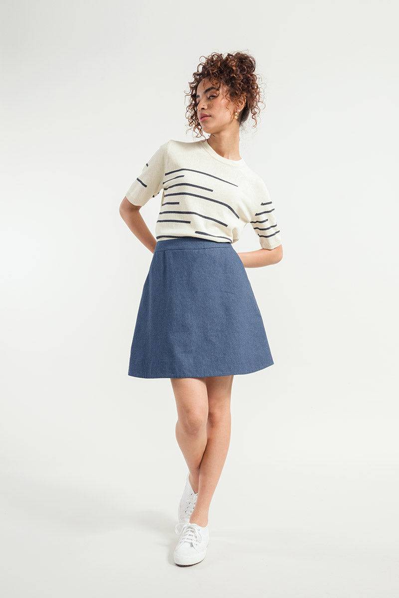 Rifò CLIO Maglia Donna Righe Cotone Rigenerato 2025