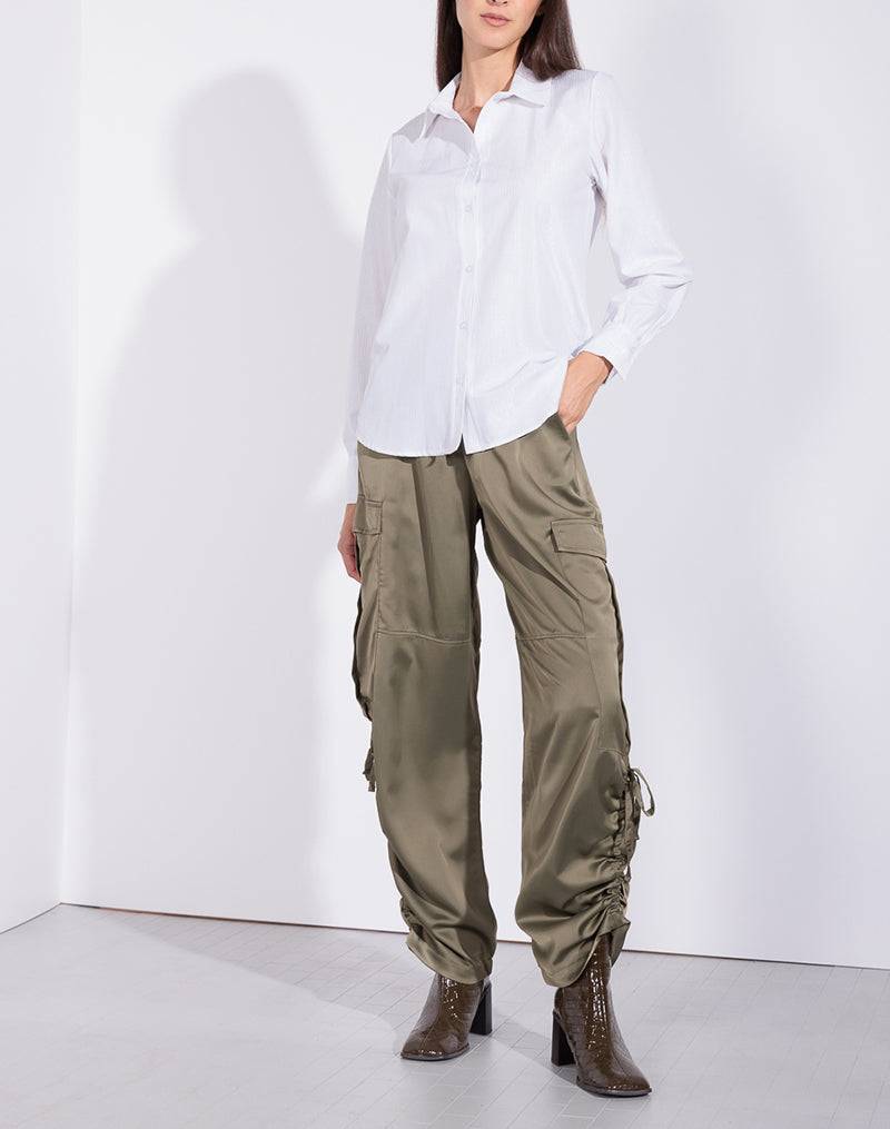Risskio Maya - Camicia a righe argentate Nuova