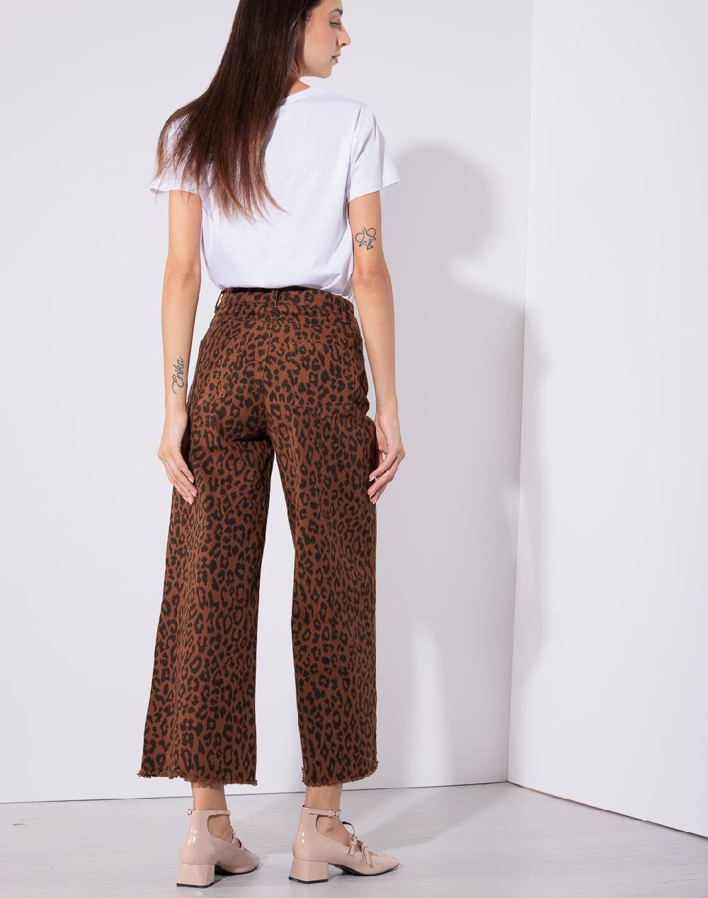 Risskio Sirrah Animalier - Pantalone cropped stampato Qualità Garantita
