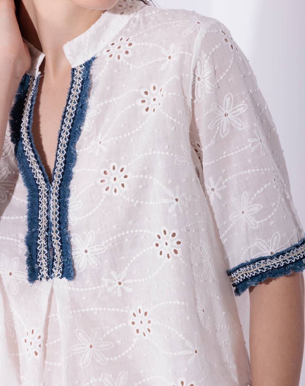 Risskio Conrado - Blusa in Pizzo San Gallo Sconto