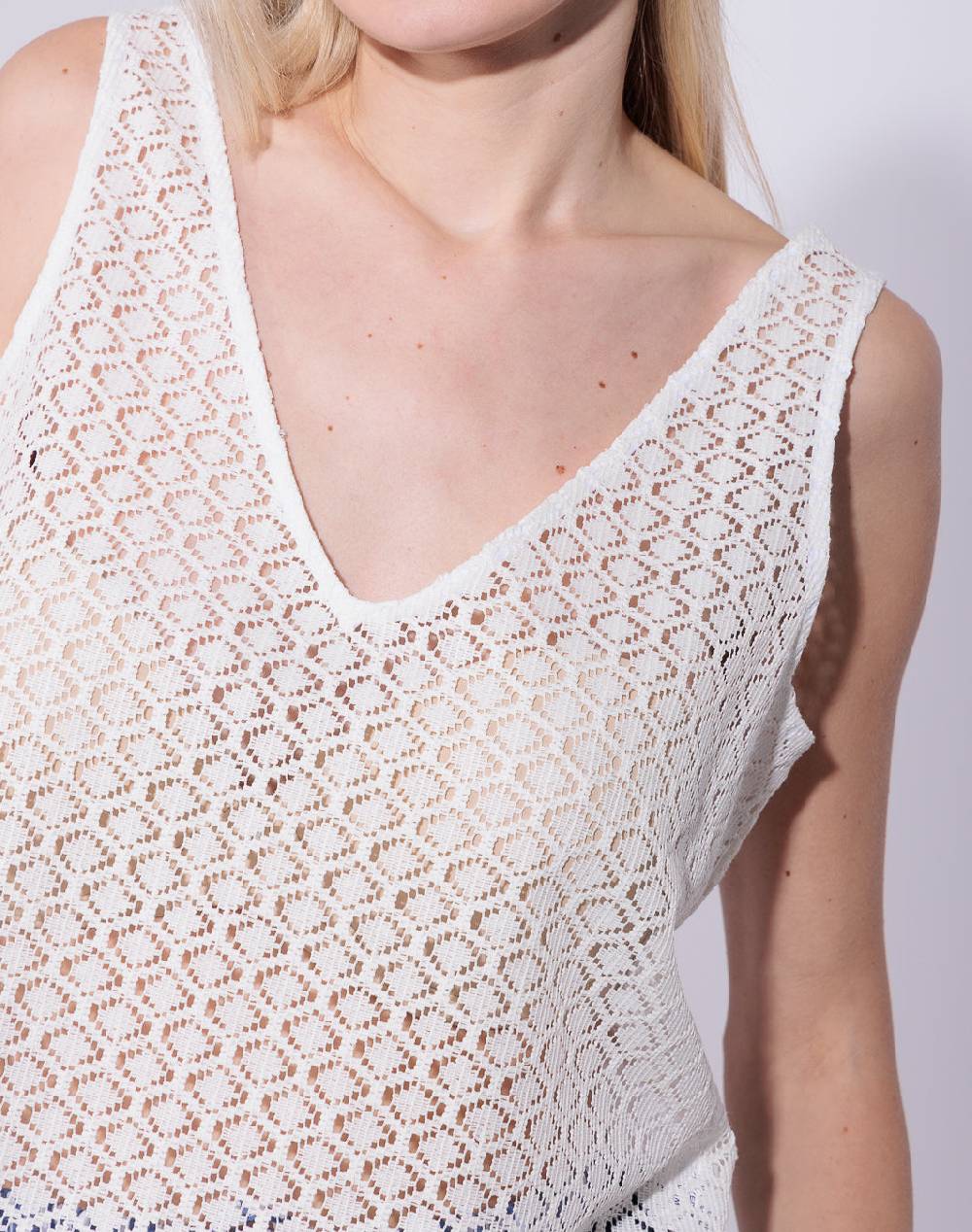 Risskio Ravil - Top double face in pizzo Vendita calda
