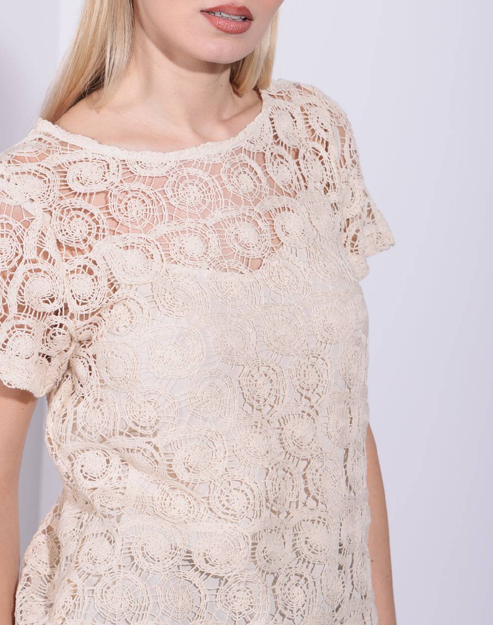 Risskio Bimalia - Top in pizzo crochet Rilascio limitato