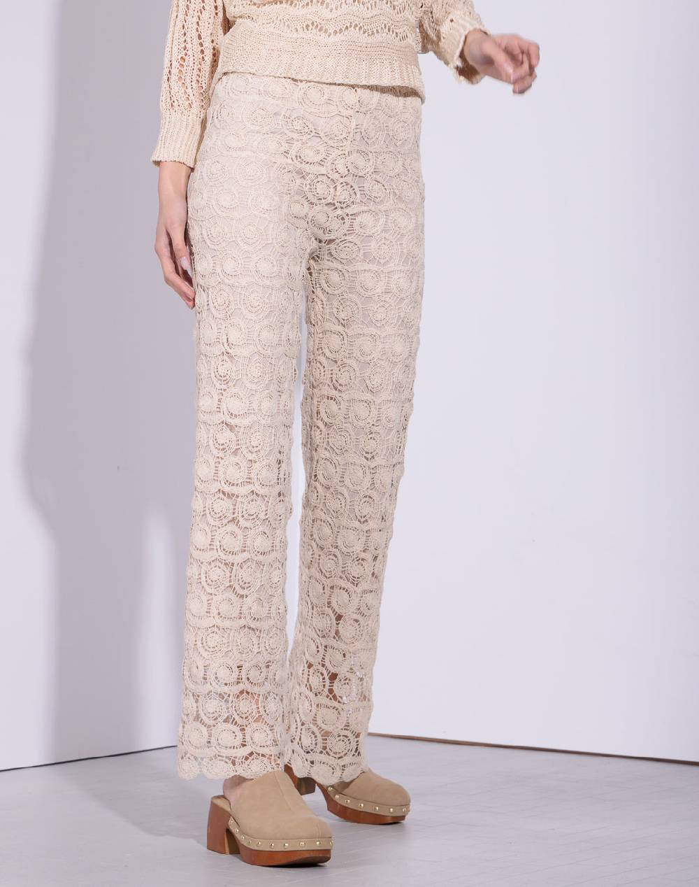 Risskio Aliza - Pantalone in pizzo crochet Ultimi tre giorni