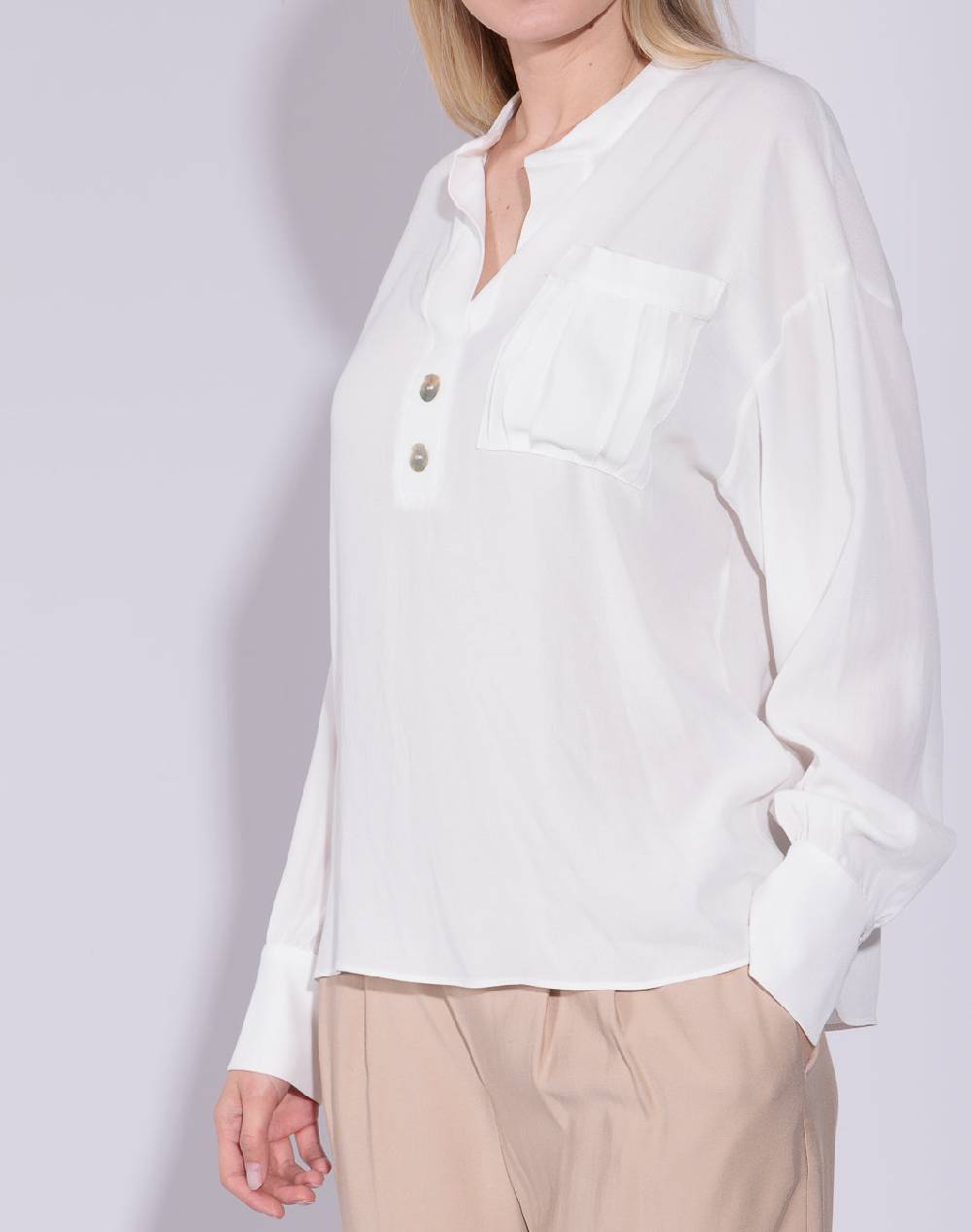 Risskio Kadin - Blusa tunisienne in georgette di viscosa Offerta speciale della fabbrica