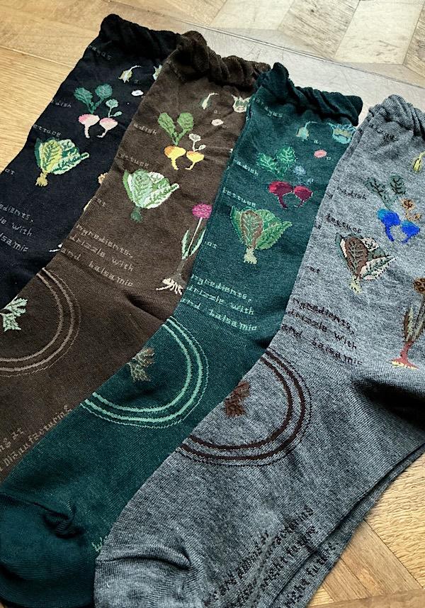 ﻿Rose & Lini ANTIPAST COTTON “SALAD” AS-221 SOCKS BLACK In Vendita