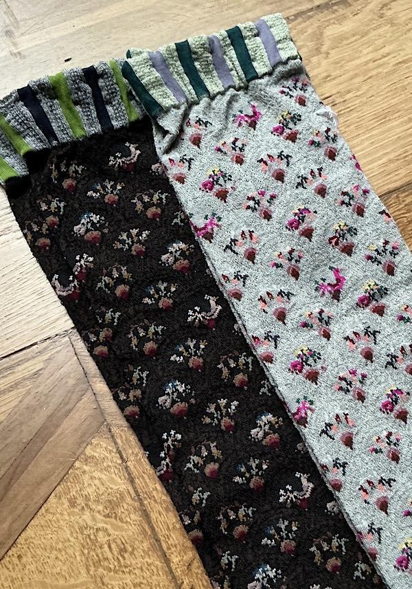 Rose & Lini ANTIPAST WOOL “FUN FAN” AM-790HS LONG SOCKS DARK BROWN In Saldo
