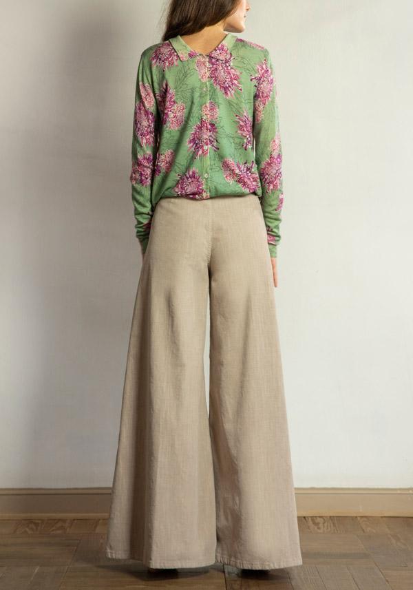 Rose & Lini PS. DON’T FORGET ME “GRACE DYED” WIDE LEG PANTS AVANA Qualità