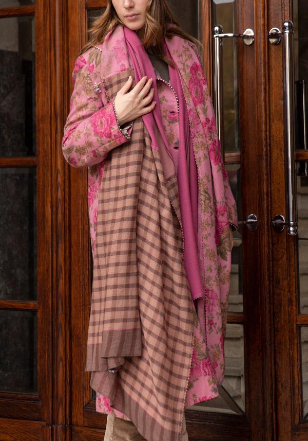 Rose & Lini PERO WOOL MAXI “SCARF P26” PINK Promozione