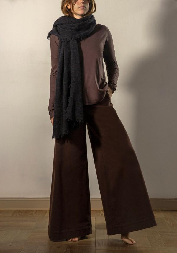 Rose & Lini FALIERO SARTI WOOL & CASHMERE “PERRISON” BLUE SCARF Pezzi Unici