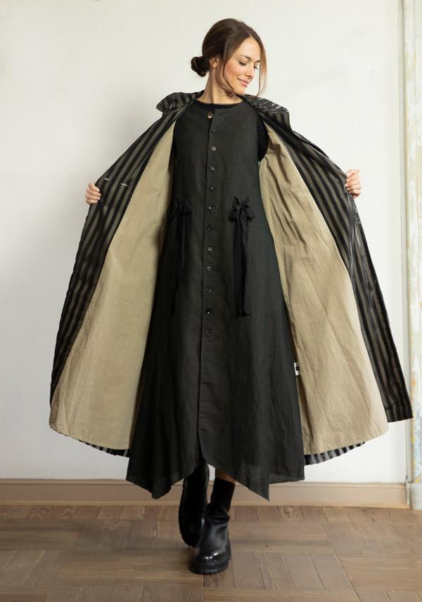 Rose & Lini A TENTATIVE ATELIER COTTON “JOSEPH” OLIVE COAT Vendita Calda