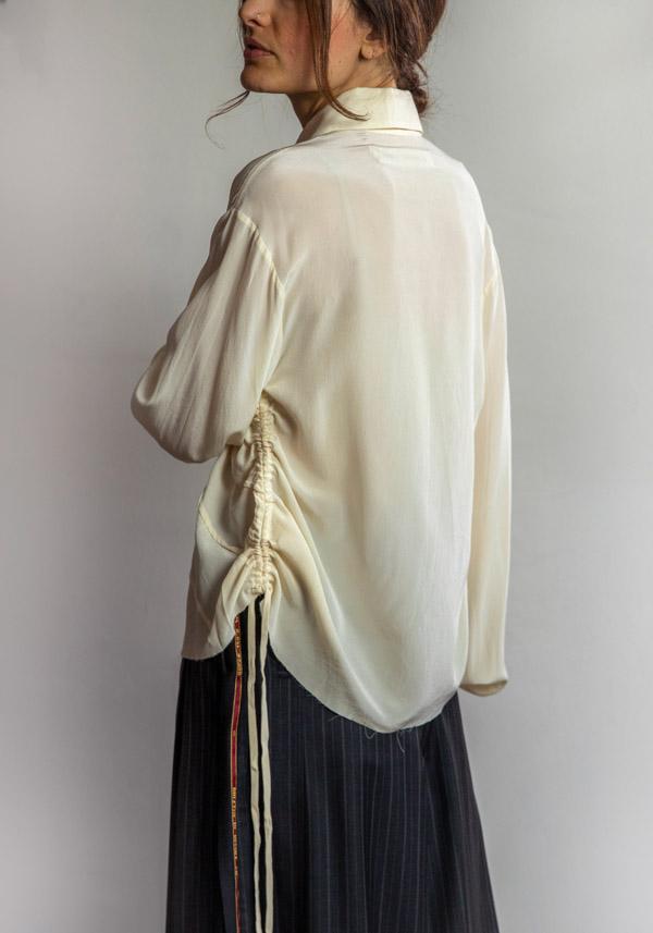 Rose & Lini A TENTATIVE ATELIER SILK “AGLAIA” LINEN SHIRT Saldi Di Fabbrica