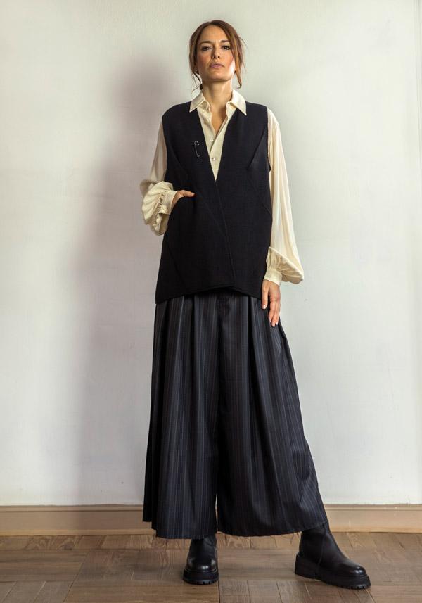 Rose & Lini A TENTATIVE ATELIER SILK “AGLAIA” LINEN SHIRT Saldi Di Fabbrica