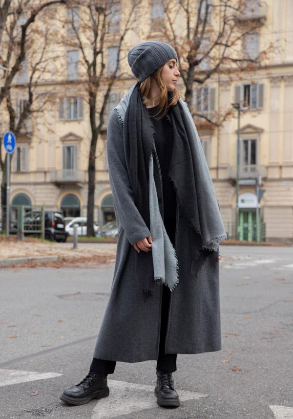 Rose & Lini BASE MILANO ALPACA “4320” BLACK PULLOVER In Vendita