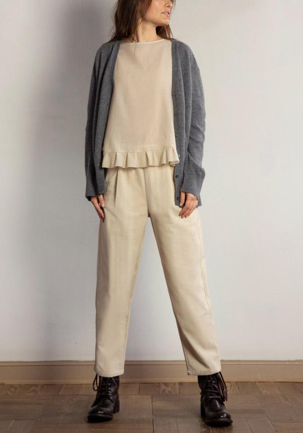 Rose & Lini BE YOU CASHMERE “CARDIGAN 3023” GREY Italy