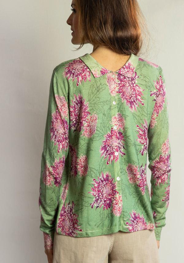 Rose & Lini IN BED WITH YOU WOOL FLORAL SWEATER “22” SAGE Vendita