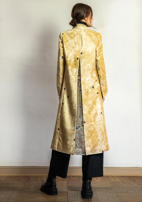 Rose & Lini IBRIGU VELVET SILK COAT “920” GOLD Soddisfazione Garantita
