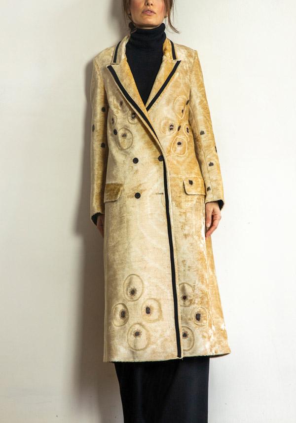 Rose & Lini IBRIGU VELVET SILK COAT “920” GOLD Soddisfazione Garantita