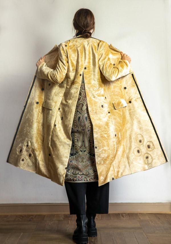 Rose & Lini IBRIGU VELVET SILK COAT “920” GOLD Soddisfazione Garantita
