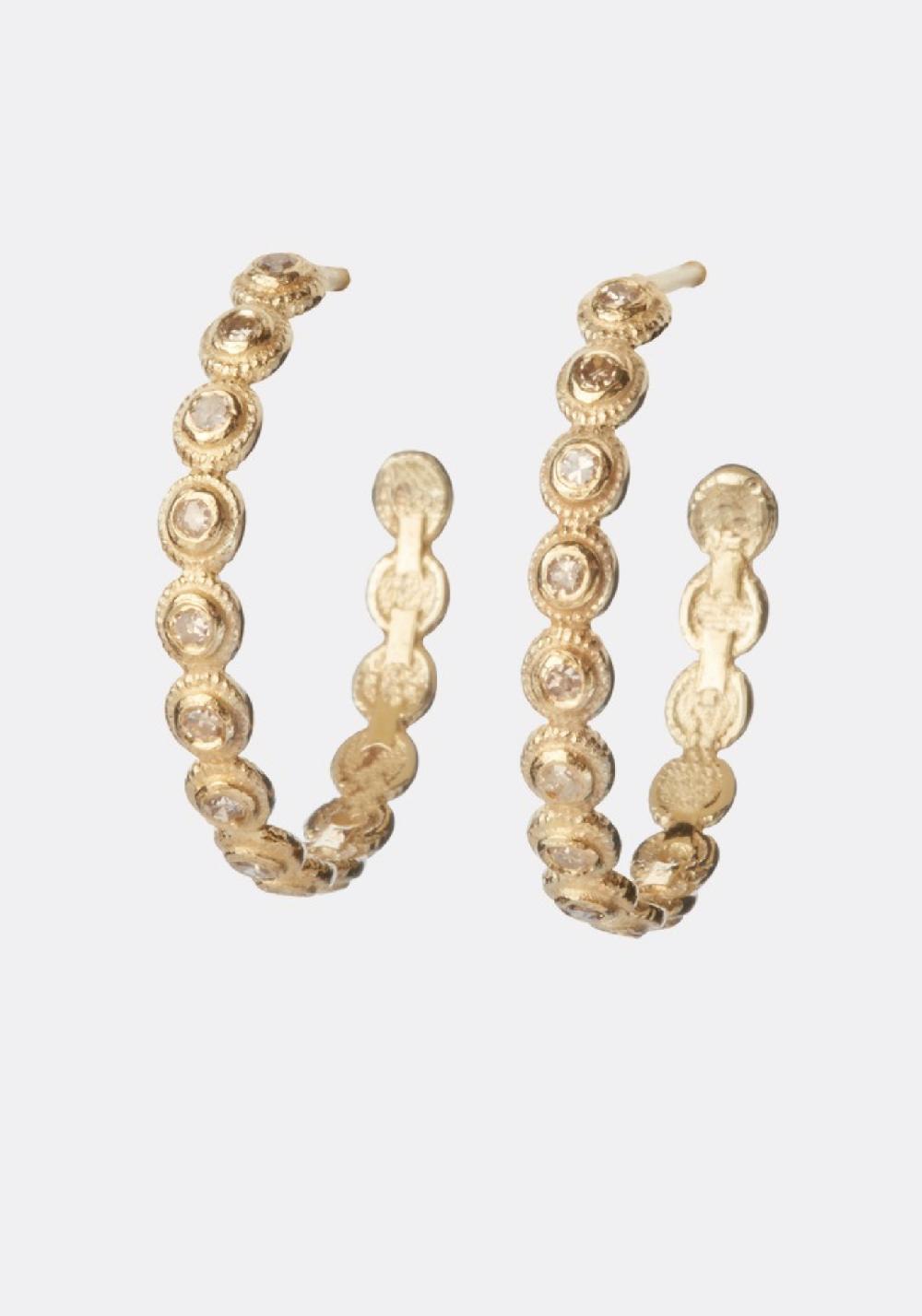 Rose & Lini 5 OCTOBRE “SUNY XL” GOLD HOOP EARRINGS Affare Del Giorno