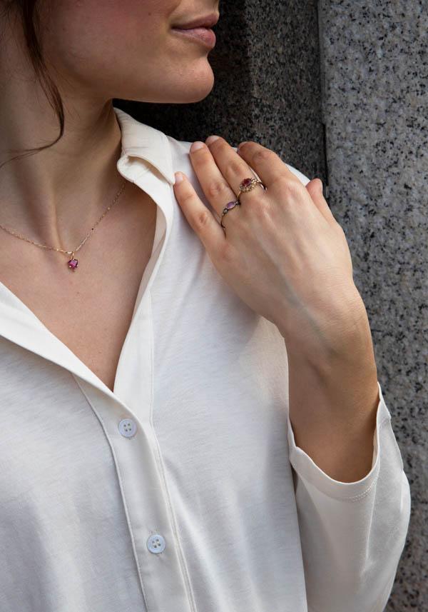 Rose & Lini 5 OCTOBRE “NAO” HEART PENDANT NECKLACE Outlet