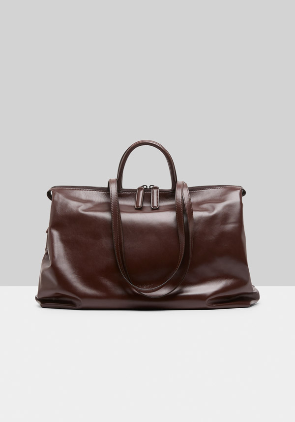 Rose & Lini MARSÈLL “4 IN ORIZZONTALE” MORO BROWN LEATHER BAG Lightning offer