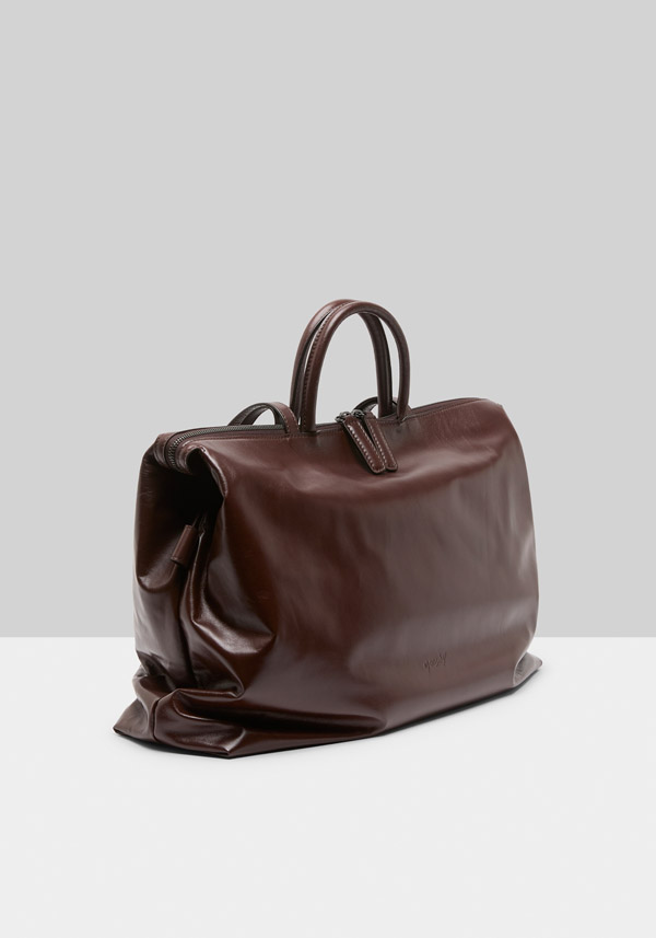 Rose & Lini MARSÈLL “4 IN ORIZZONTALE” MORO BROWN LEATHER BAG Lightning offer