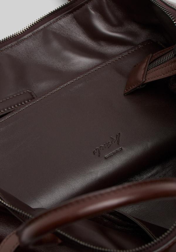 Rose & Lini MARSÈLL “4 IN ORIZZONTALE” MORO BROWN LEATHER BAG Lightning offer