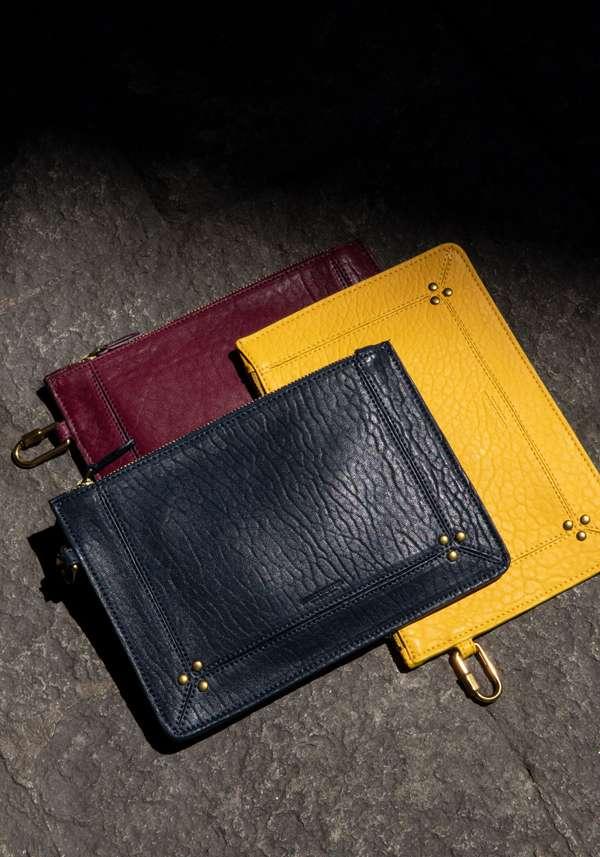 Rose & Lini JÉRÔME DREYFUSS “POPOCHE M” SAPPHIRE POUCH Italy