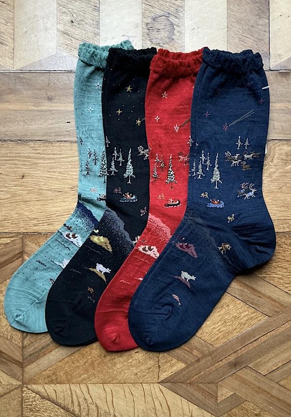 Rose & Lini ANTIPAST WOOL “LAGOM” AM-792 SOCKS BLUE Convenienza