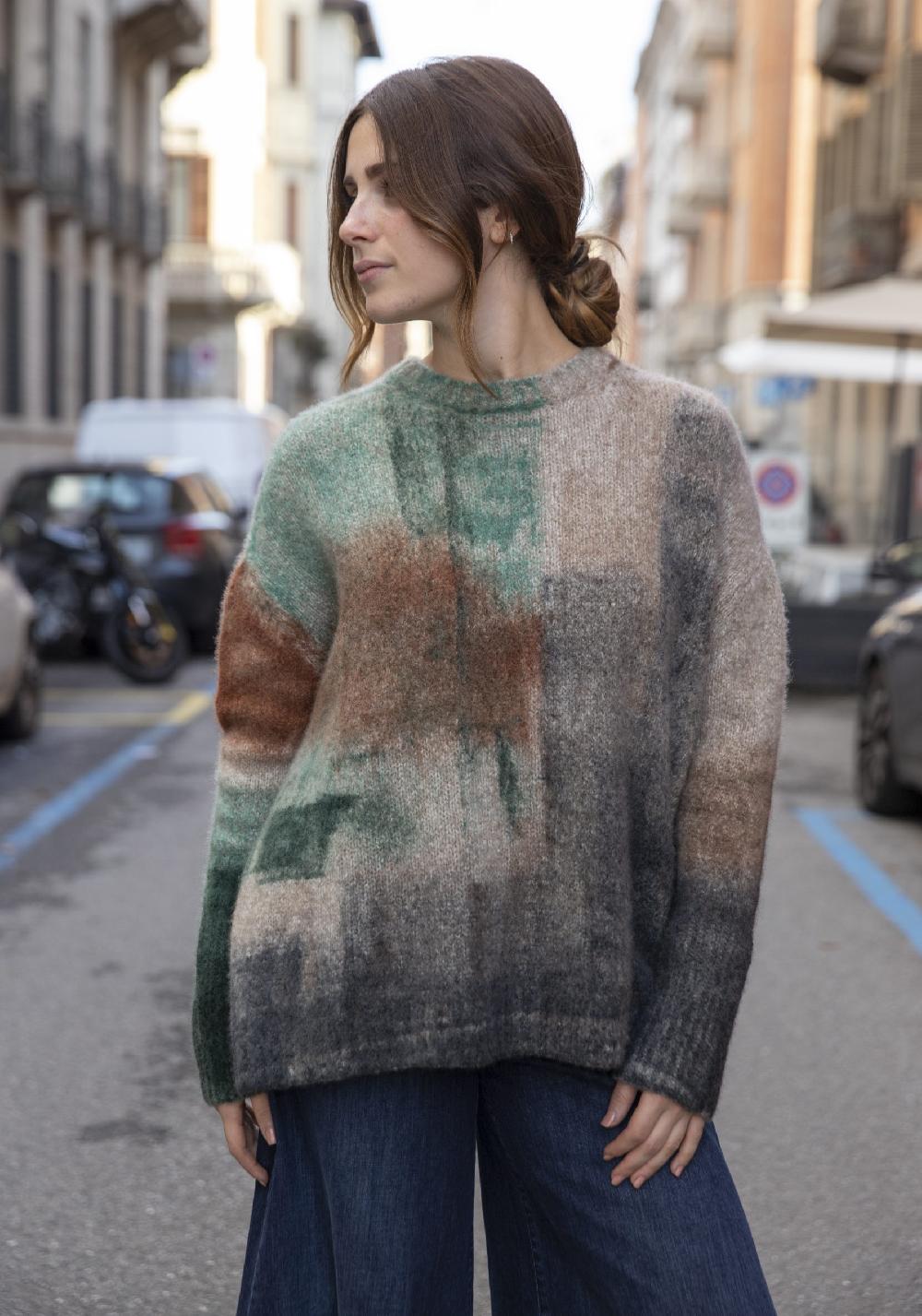 Rose & Lini FISSORE CASHMERE “MARIANNE 26” MULTICOLOR PULLOVER Moda