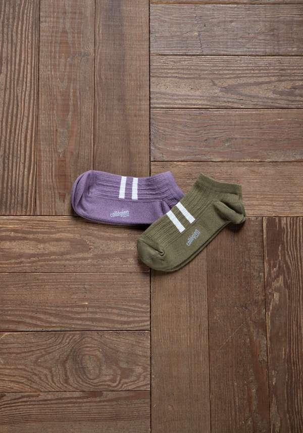 Rose & Lini COLLEGIEN “MAE” SHORT SOCKS OLIVE Saldi