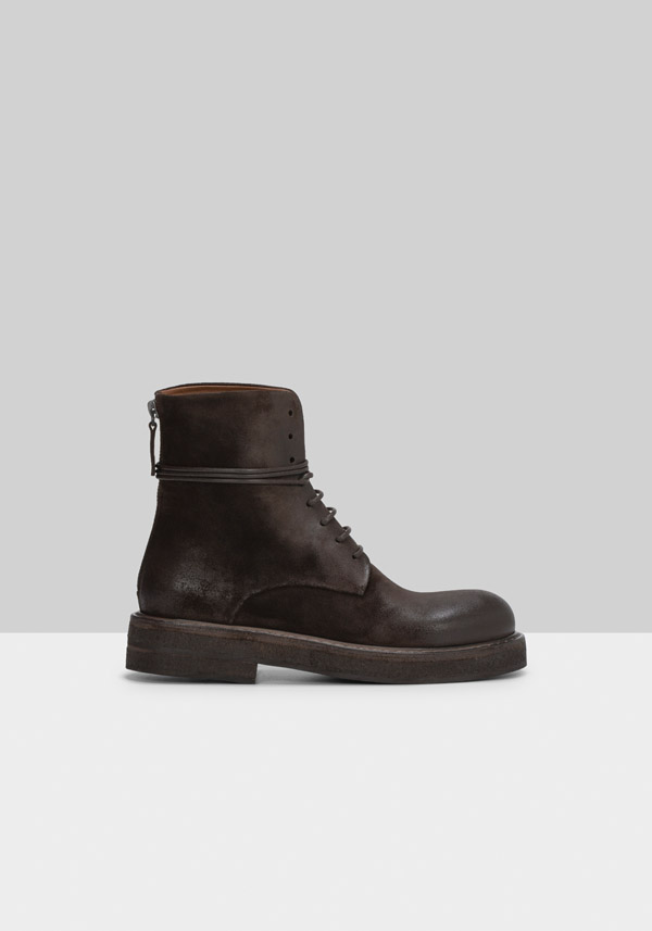 Rose & Lini MARSÈLL “PARRUCCA” SUEDE MORO ANKLE BOOTS Vendite Flash